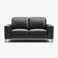 2-Sitzer Sofa Schwarz aus PU-Kunstleder rechteckig 160 x 85 x 82 cm