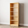 Bücherregal Standregal Natur 60 x 30 x 180 cm Kiefernholz rechteckig mit 5 offenen Fächern