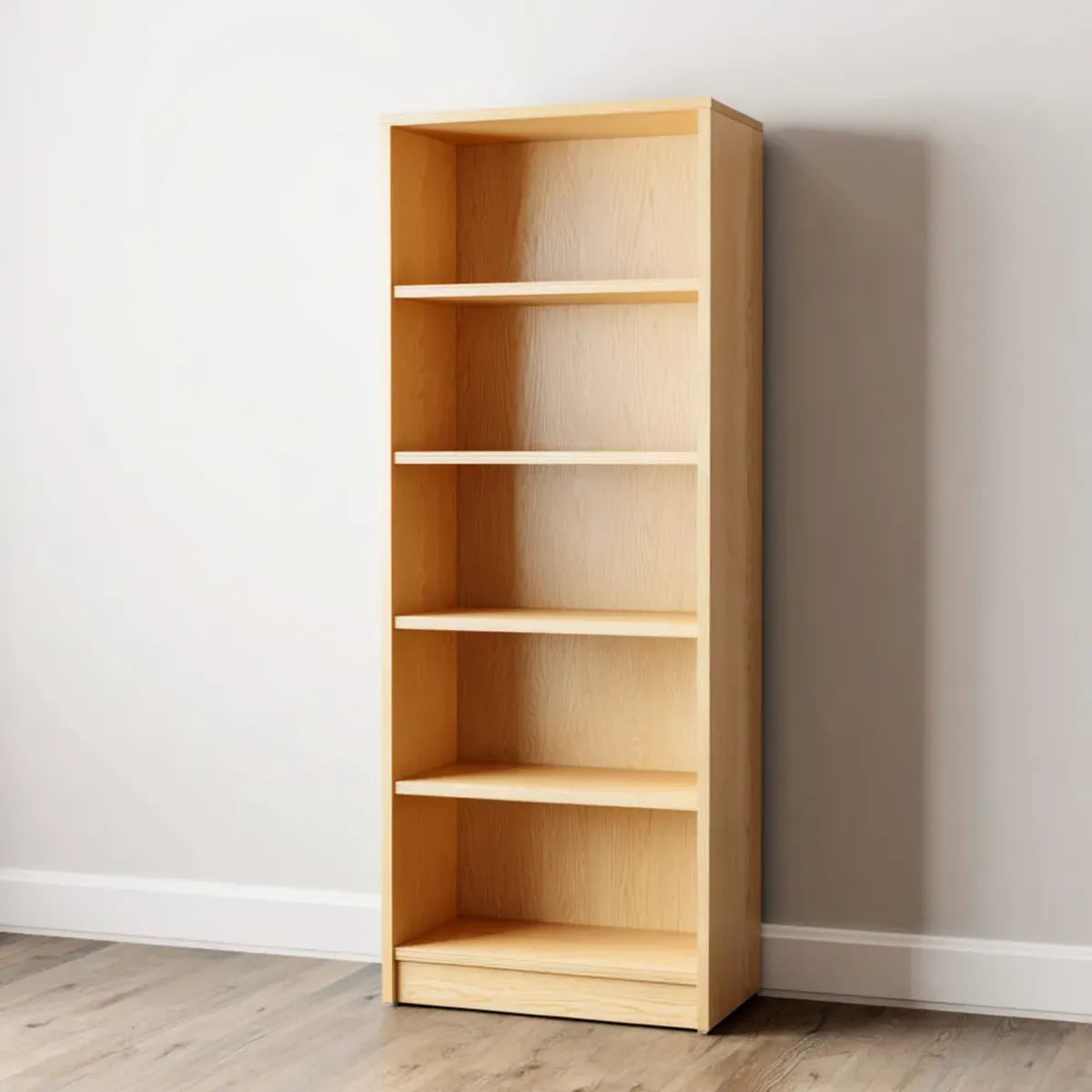 Bücherregal Standregal Natur 60 x 30 x 180 cm Kiefernholz rechteckig mit 5 offenen Fächern