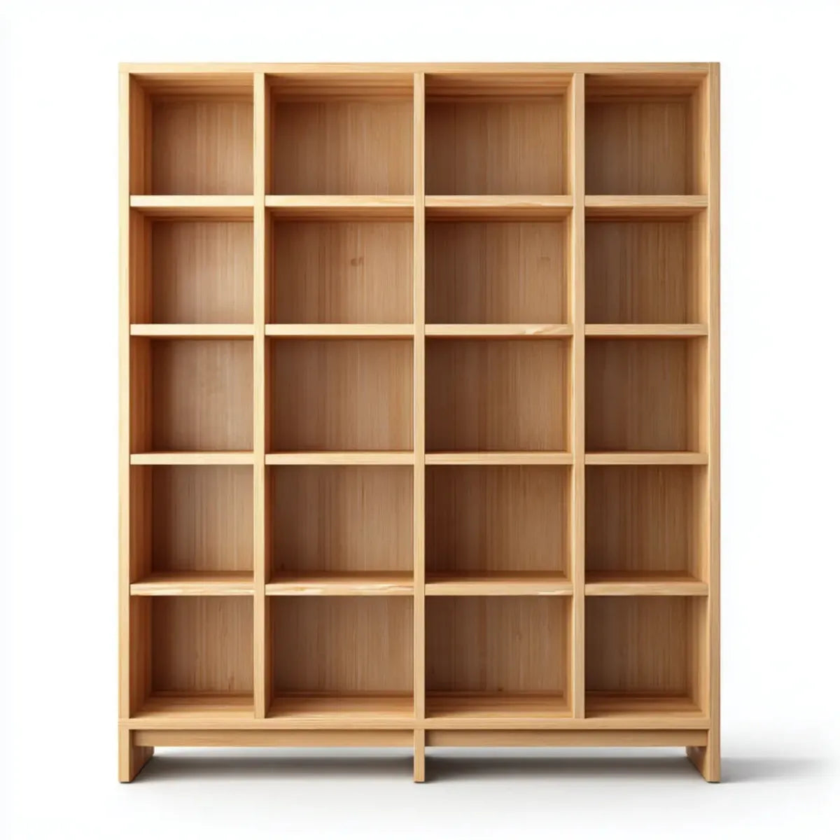 Bücherregal Standregal Natur 160 x 30 x 200 cm Massivholz Kiefer Rechteckig 20 Fächer