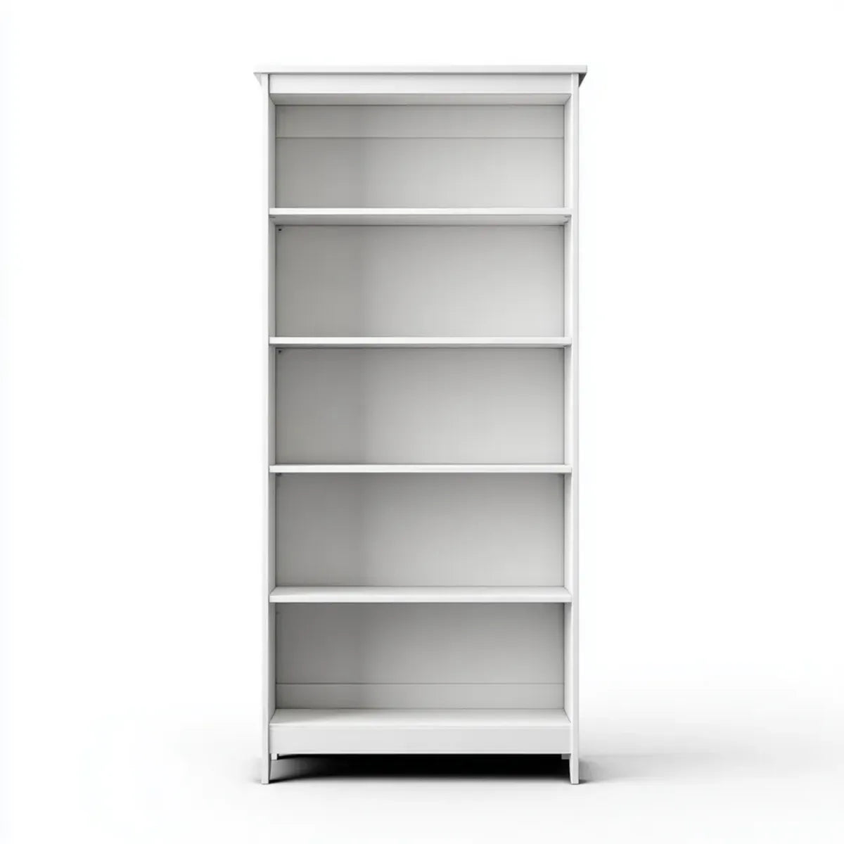 Bücherregal Weiß 90 x 37 x 197 cm aus massivem Kiefernholz rechteckig