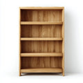 Bücherregal aus massivem Eichenholz natur rechteckig 90 x 35 x 180 cm