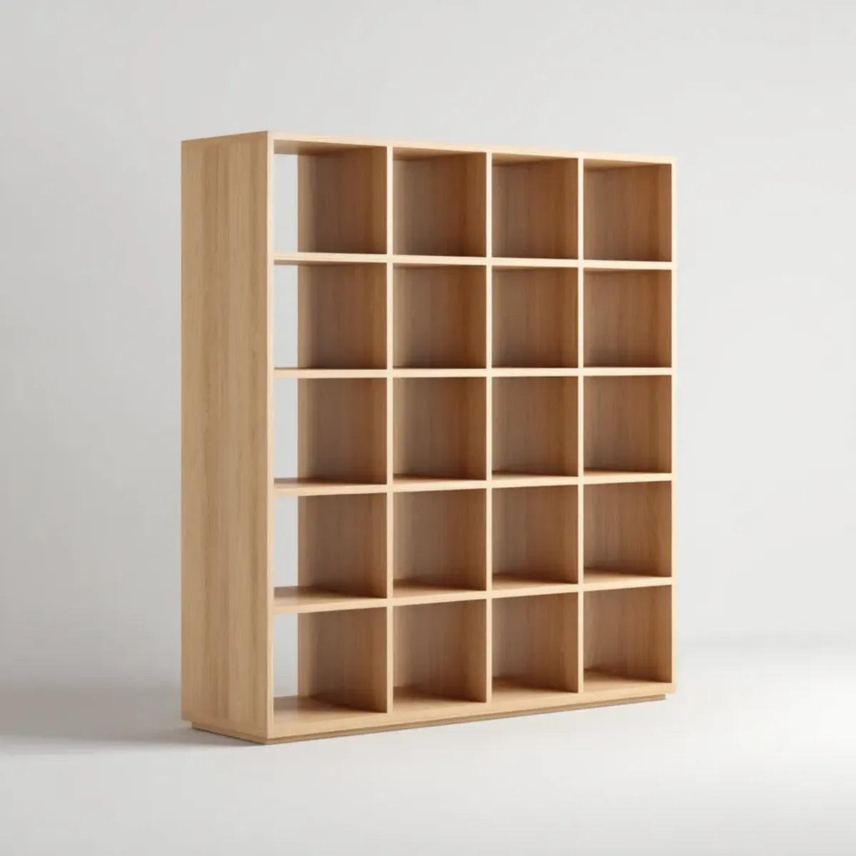 Bücherregal Standregal Eiche hell 120 x 30 x 150 cm Spanplatte rechteckig mit 20 Fächern